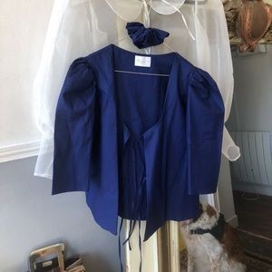 Maison Cleo Agnes Blouse in Navy